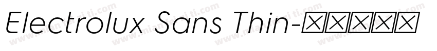 Electrolux Sans Thin字体转换